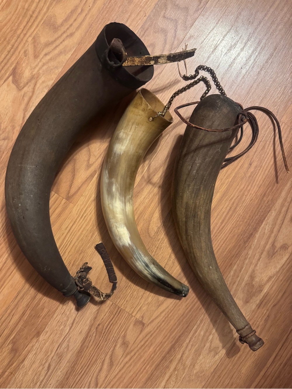 Vintage Natural Horn Set - Rustic Cabin Decor